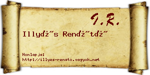 Illyés Renátó névjegykártya